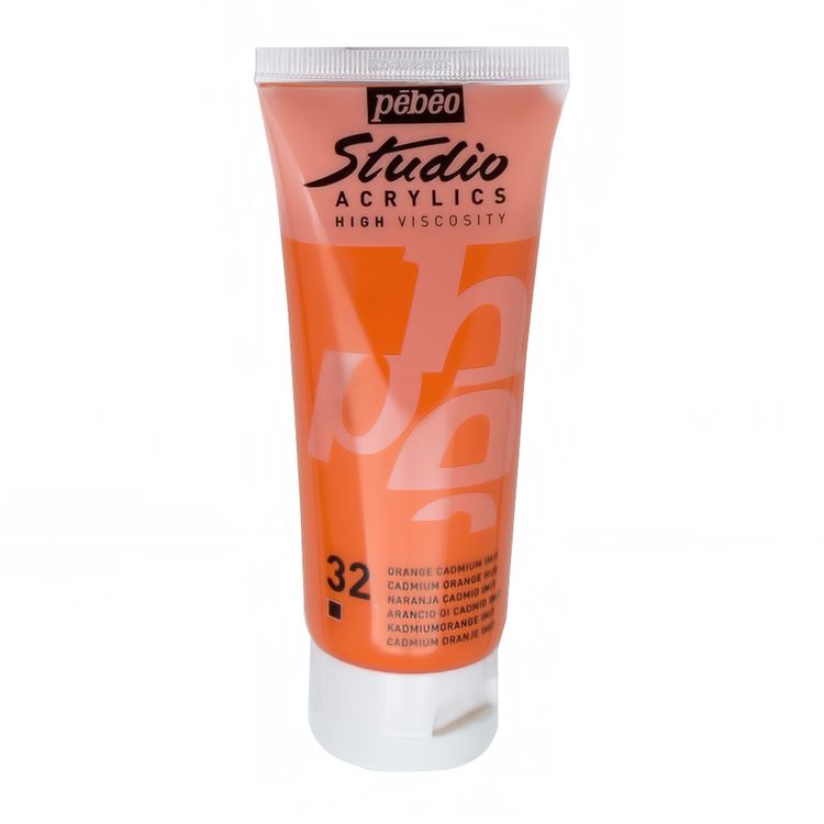 

Краска акриловая Pebeo Studio Acrylics Кадмий оранжевый 100 мл