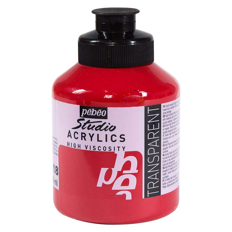 

Краска акриловая Pebeo Studio Acrylics Карминовый нафтол 500 мл, Красный