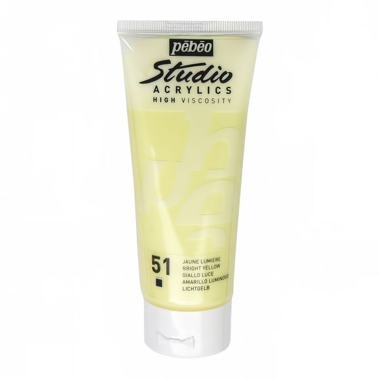 

Краска акриловая Pebeo Studio Acrylics Светло-желтый 100 мл