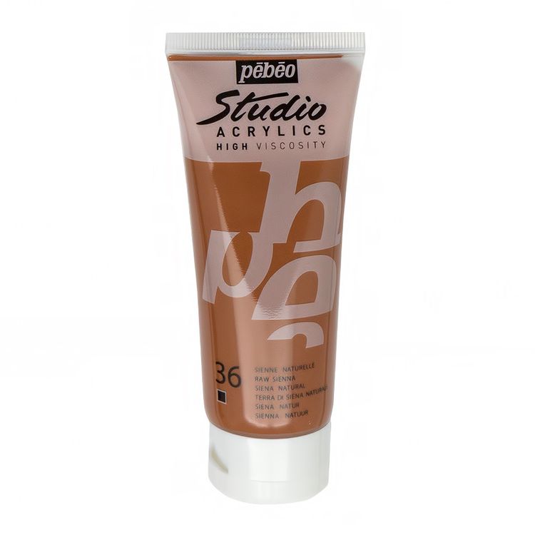 

Краска акриловая Pebeo Studio Acrylics Сиена натуральная 100 мл, Коричневый