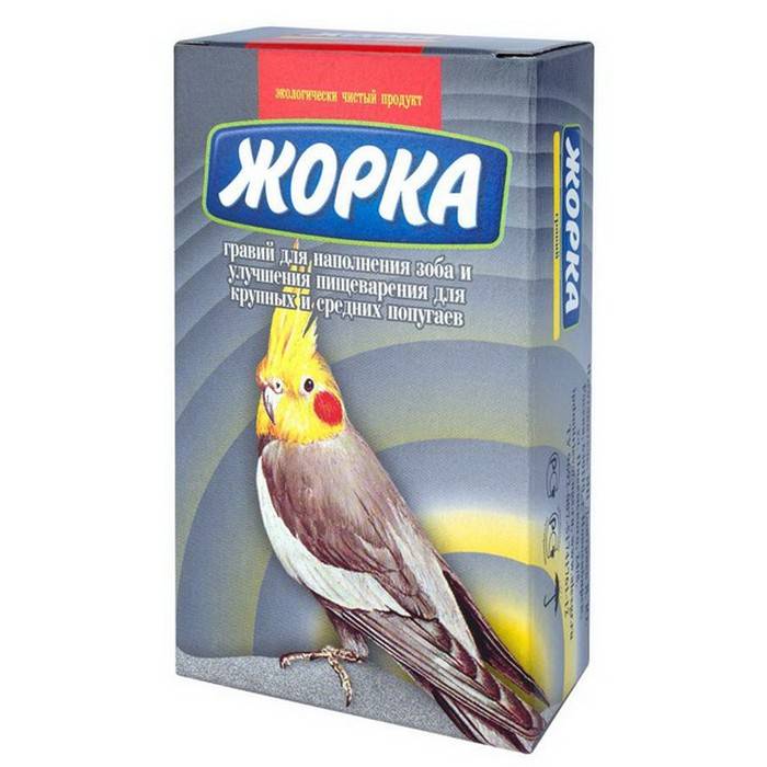 Минеральная подкормка для крупных попугаев Жорка Гравий и кальций, 3 шт по 200 г