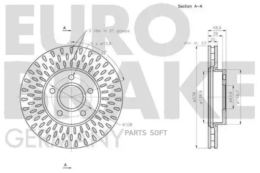 

EUROBRAKE 5815202582 Производитель EUROBRAKE Тормозной диск 1шт