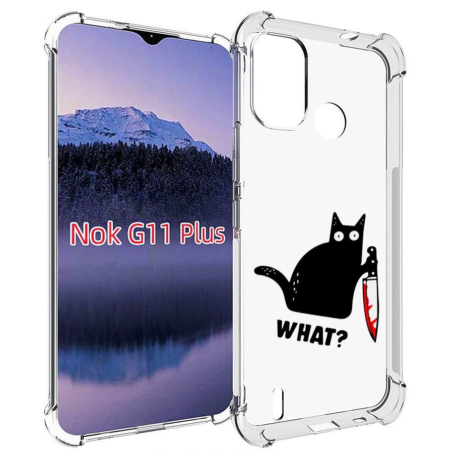

Чехол MyPads котик-убийца для Nokia G11 Plus, Прозрачный, Tocco