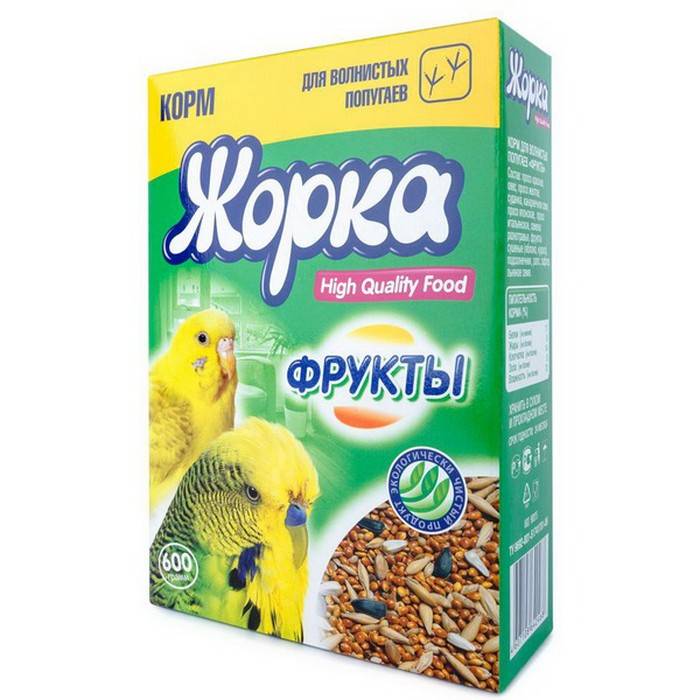 Сухой корм для волнистых попугаев Жорка High Quality Food с фруктами, 600 г