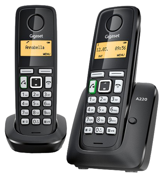 фото Телефон dect gigaset a220 duo черный