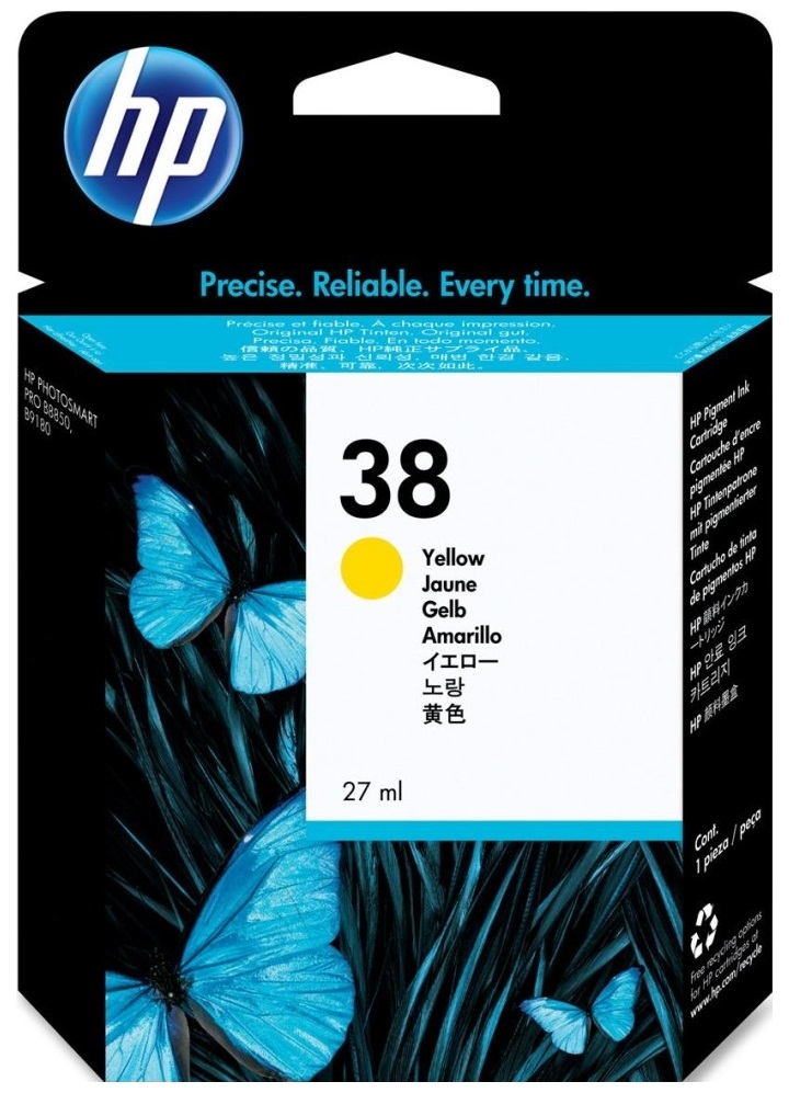 

Картридж для струйного принтера HP 38 (C9417A) желтый, оригинал, c9417A