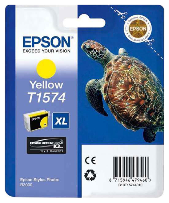 Картридж для струйного принтера Epson C13T15744010, желтый, оригинал