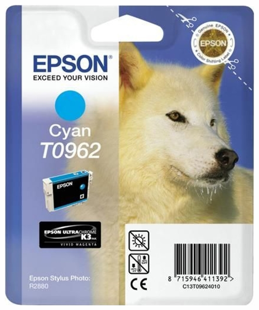 Картридж для струйного принтера Epson C13T09624010, голубой, оригинал