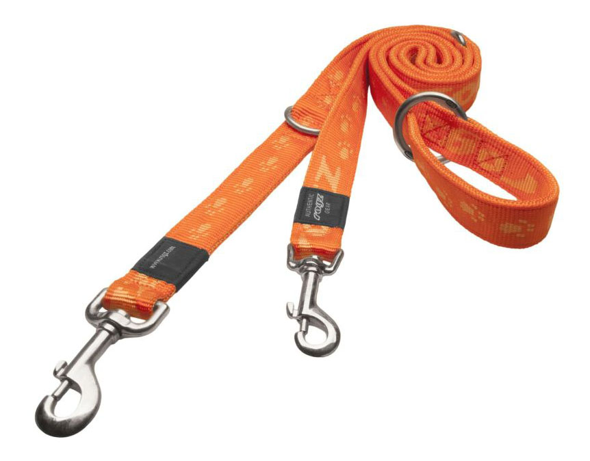 фото Поводок перестежка для собак rogz alpinist s-11мм 2 м, оранжевый hlm21d