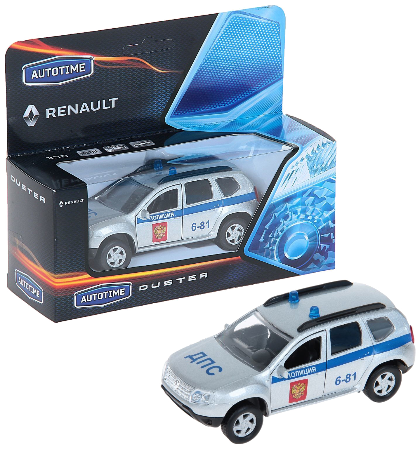 

Коллекционная модель Autotime RENAULT DUSTER ДПС 1:38, RENAULT DUSTER ДПС 1:38