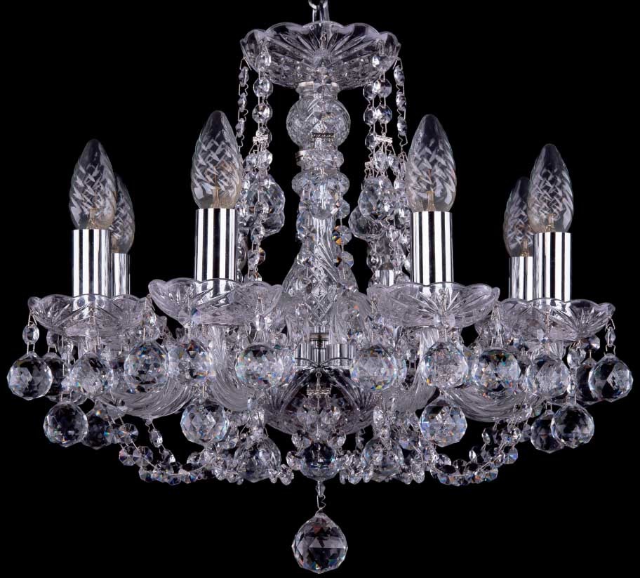 фото Люстра подвесная bohemia ivele crystal 1406/8/141/ni/balls