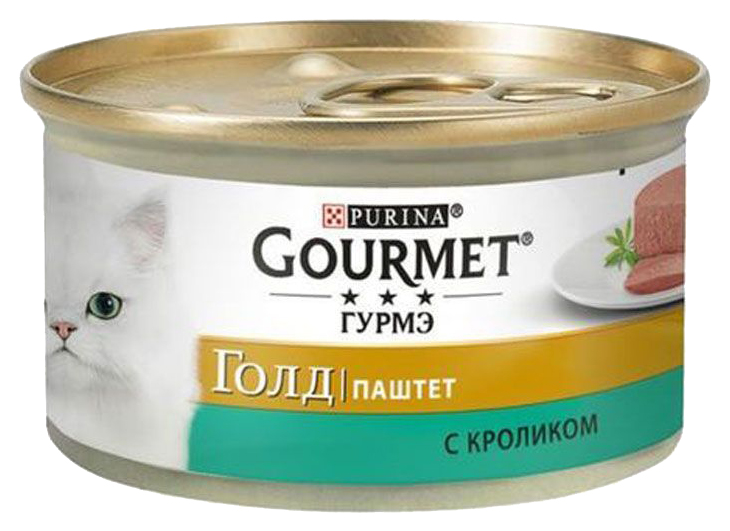 фото Консервы для кошек gourmet gold, кролик, 85г