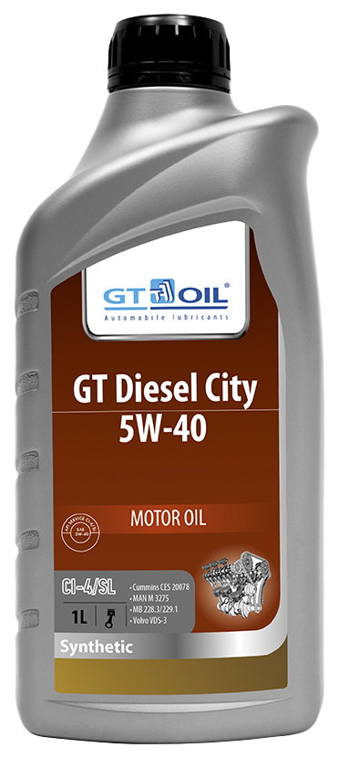 Моторное масло GT OIL Diesel City 5W40 1л