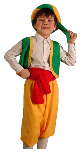 Карнавальный костюм Бока Алладин, цв. желтый; зеленый р.104