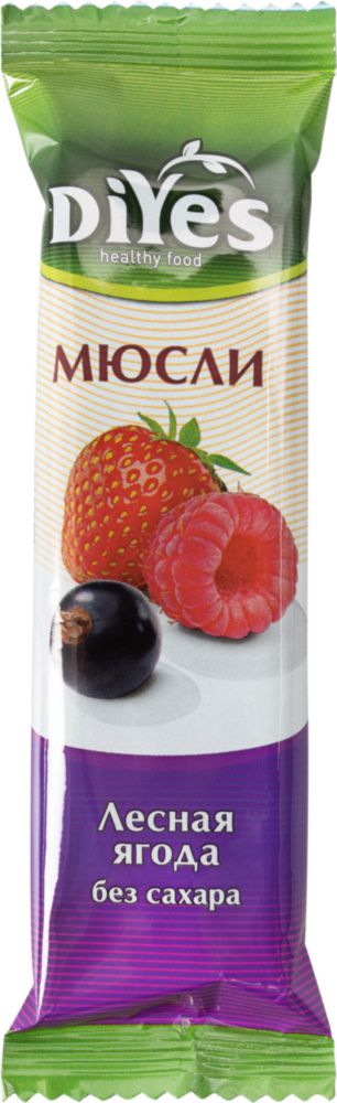 Батончик-мюсли ДиYes лесная ягода без сахара 25 г
