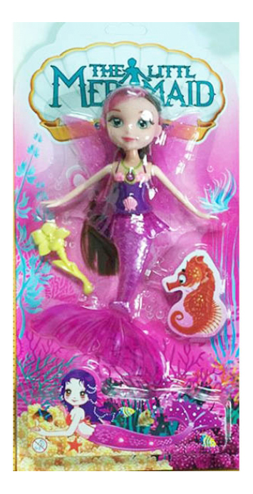 фото Кукла русалка the little mermaid розовая gratwest д80082