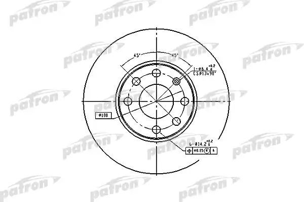 фото Тормозной диск patron pbd4042