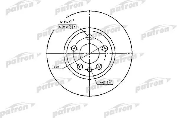 фото Тормозной диск patron pbd2754