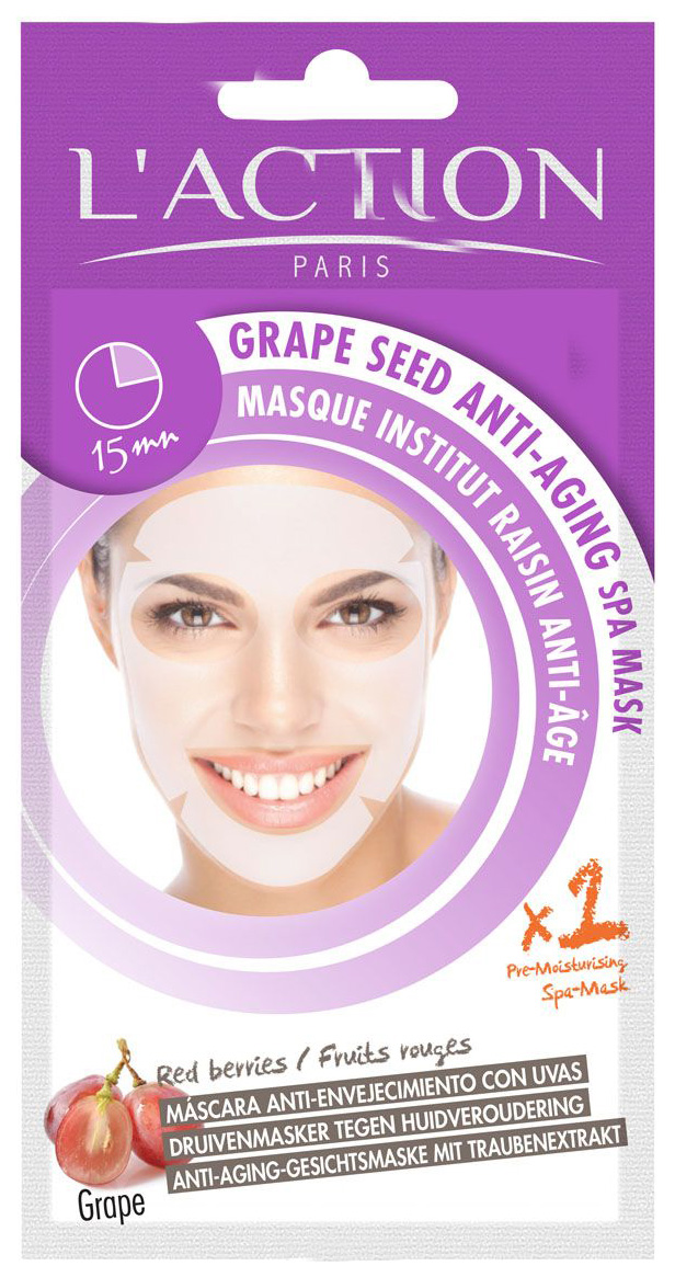 фото Маска для лица l'action grape seed anti-aging spa mask 20 г