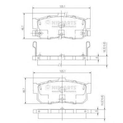 Тормозные колодки NIPPARTS дисковые J3611034