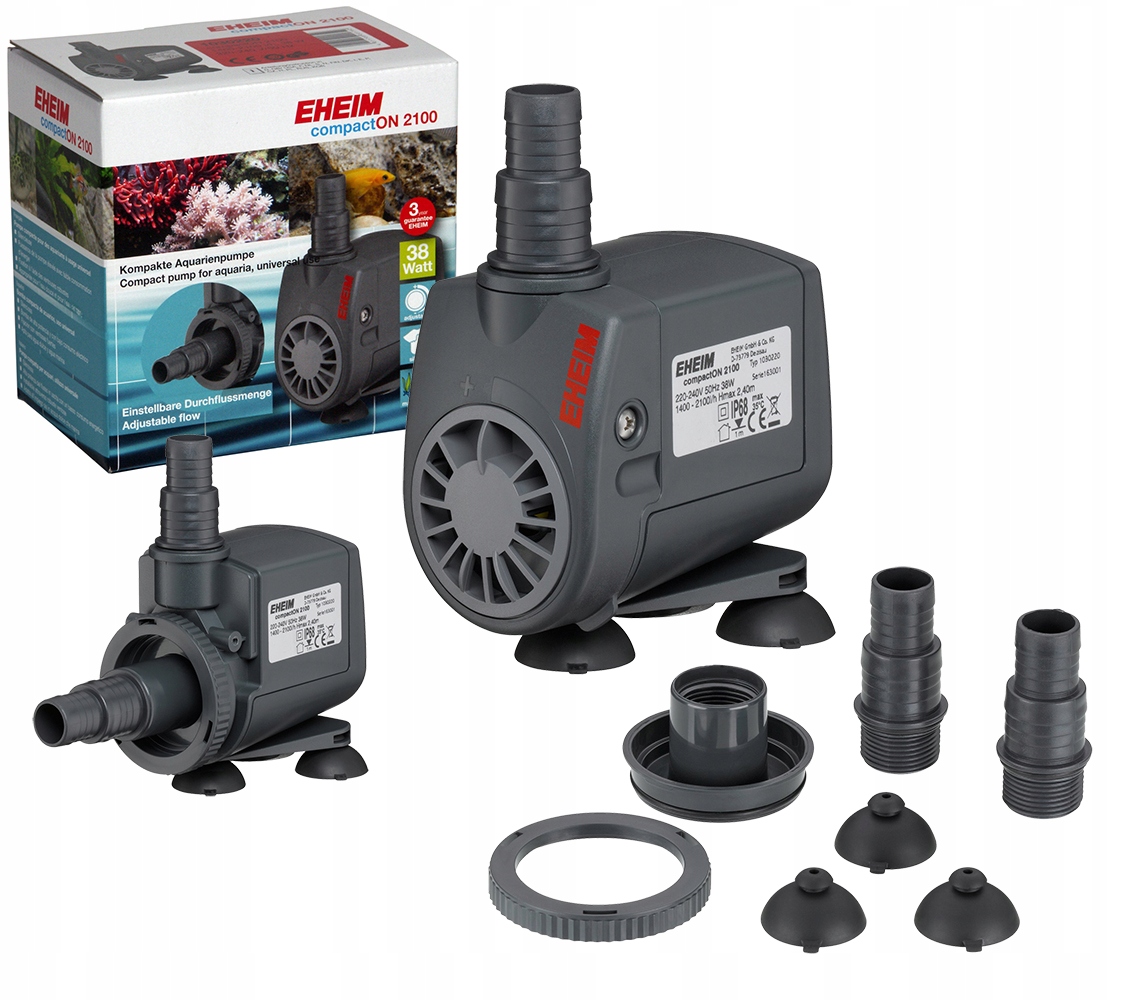 

Помпа для аквариума подъемная Eheim CompactON 2100, погружная, 2100 л/ч, 38 Вт, CompactON 2100