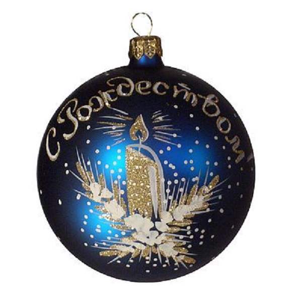 

Шар на ель Елочка С рождеством! С 2070-синий 8,5 см 1 шт., С рождеством!