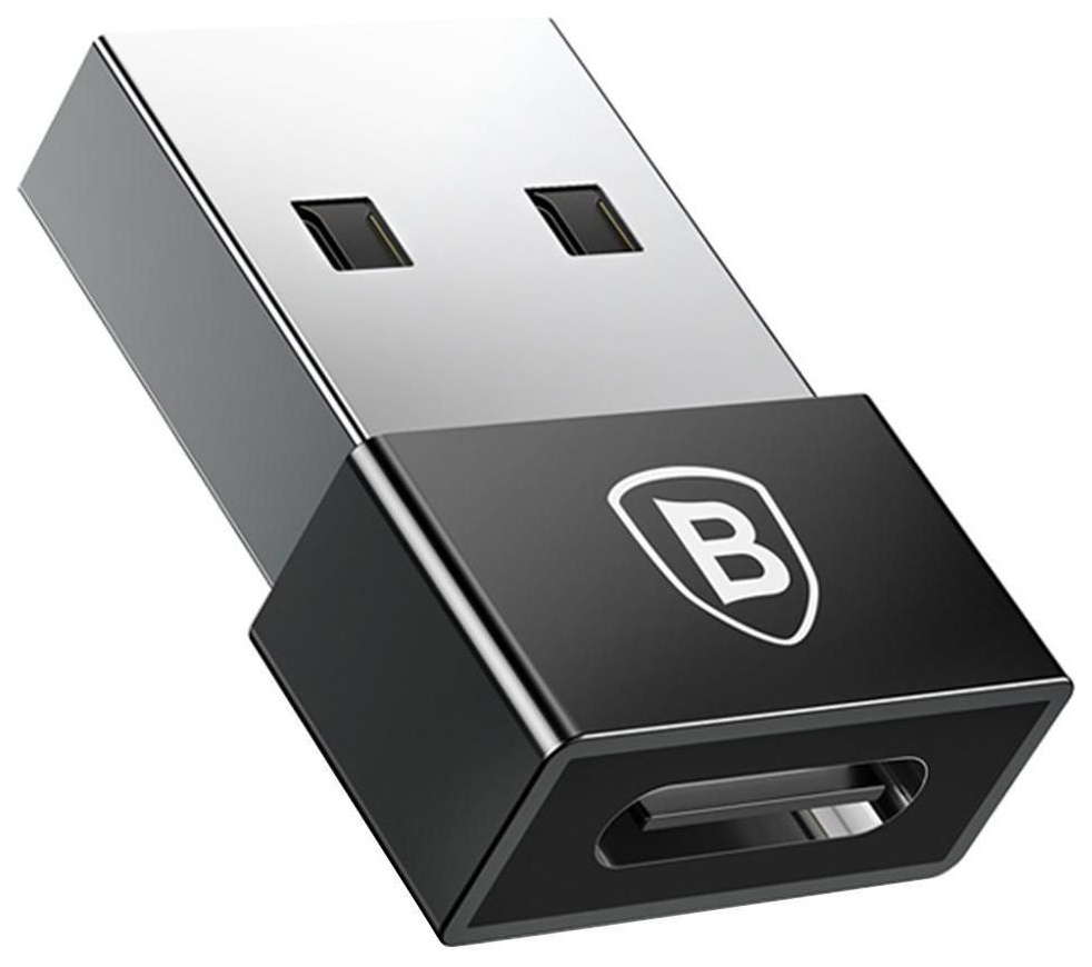 Адаптер Baseus Type-C female to USB male adapter converter Black (CATJQ-A01)