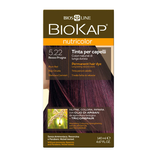 Краска для волос BIOKAP «Сливовый насыщенный» тон 5.22, 140 мл