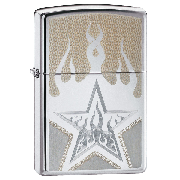 

Бензиновая зажигалка Zippo Fire Star 21191 High Polish Chrome, Fire Star 21191