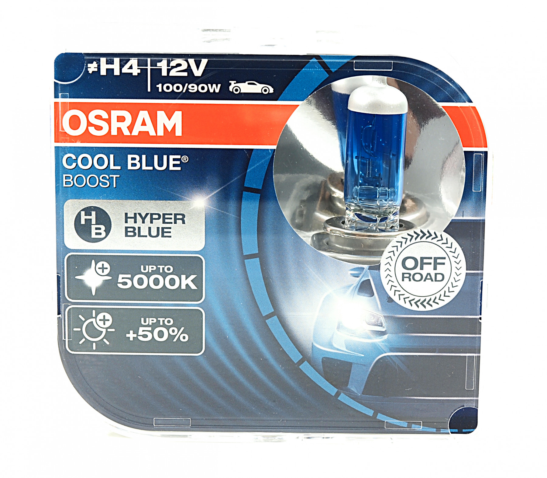 Галогеновые лампы Osram  H4 COOL BLUE BOOST - 62193CBB