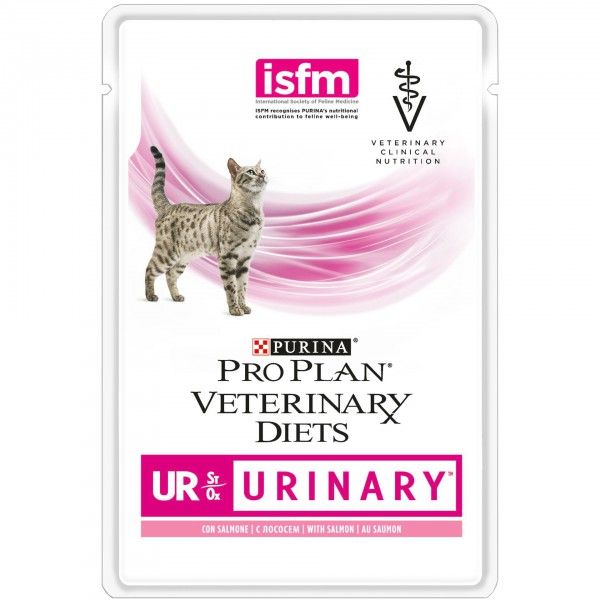 Влажный корм для кошек Pro Plan Veterinary Diets UR Urinary, лосось, 85г