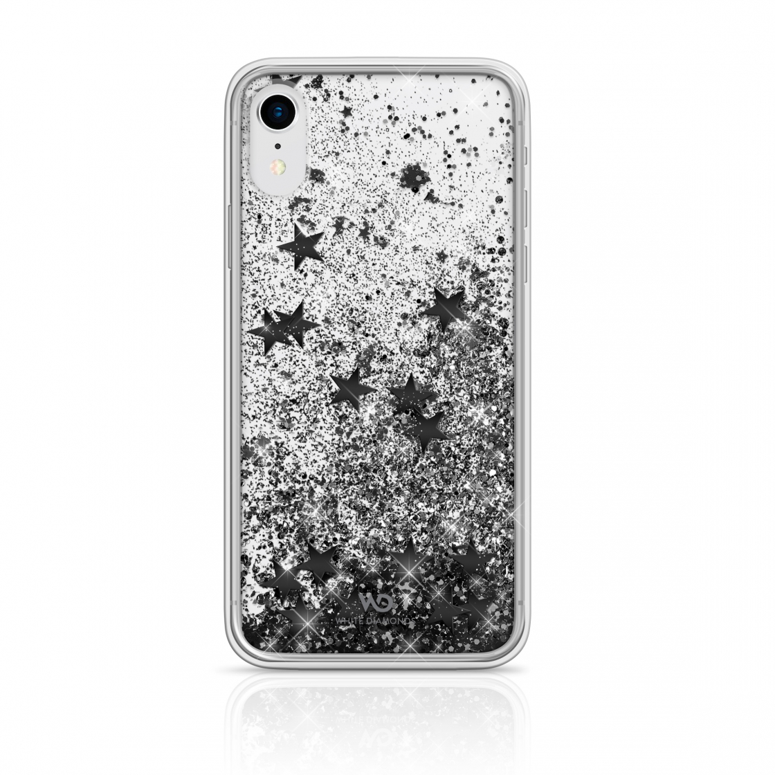 фото Чехол white diamonds sparkle для iphone xr, черные звезды