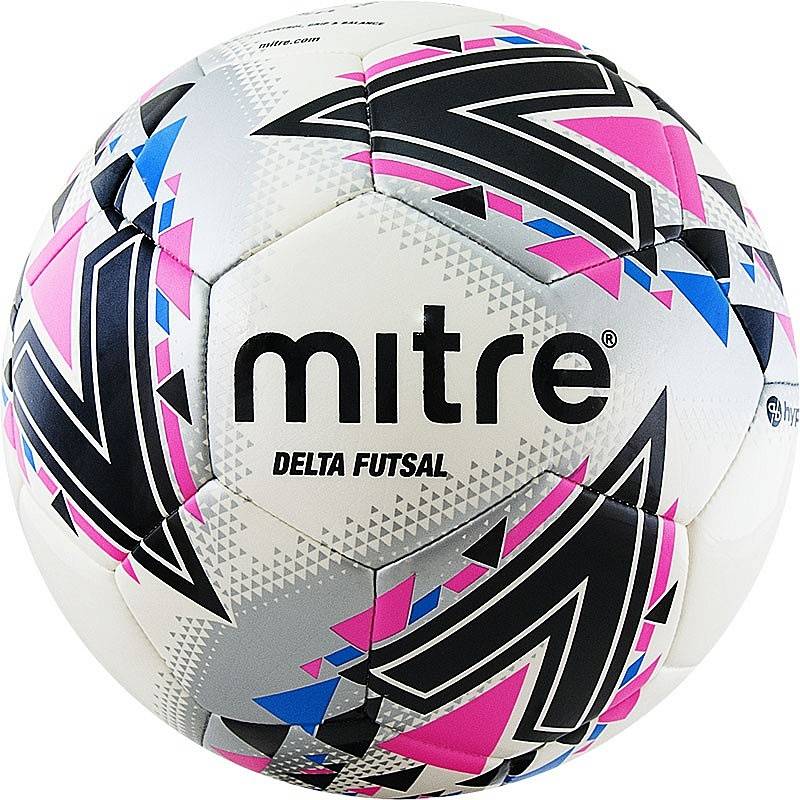 фото Футзальный мяч mitre futsal delta fifa pro hp №4 white/pink/black