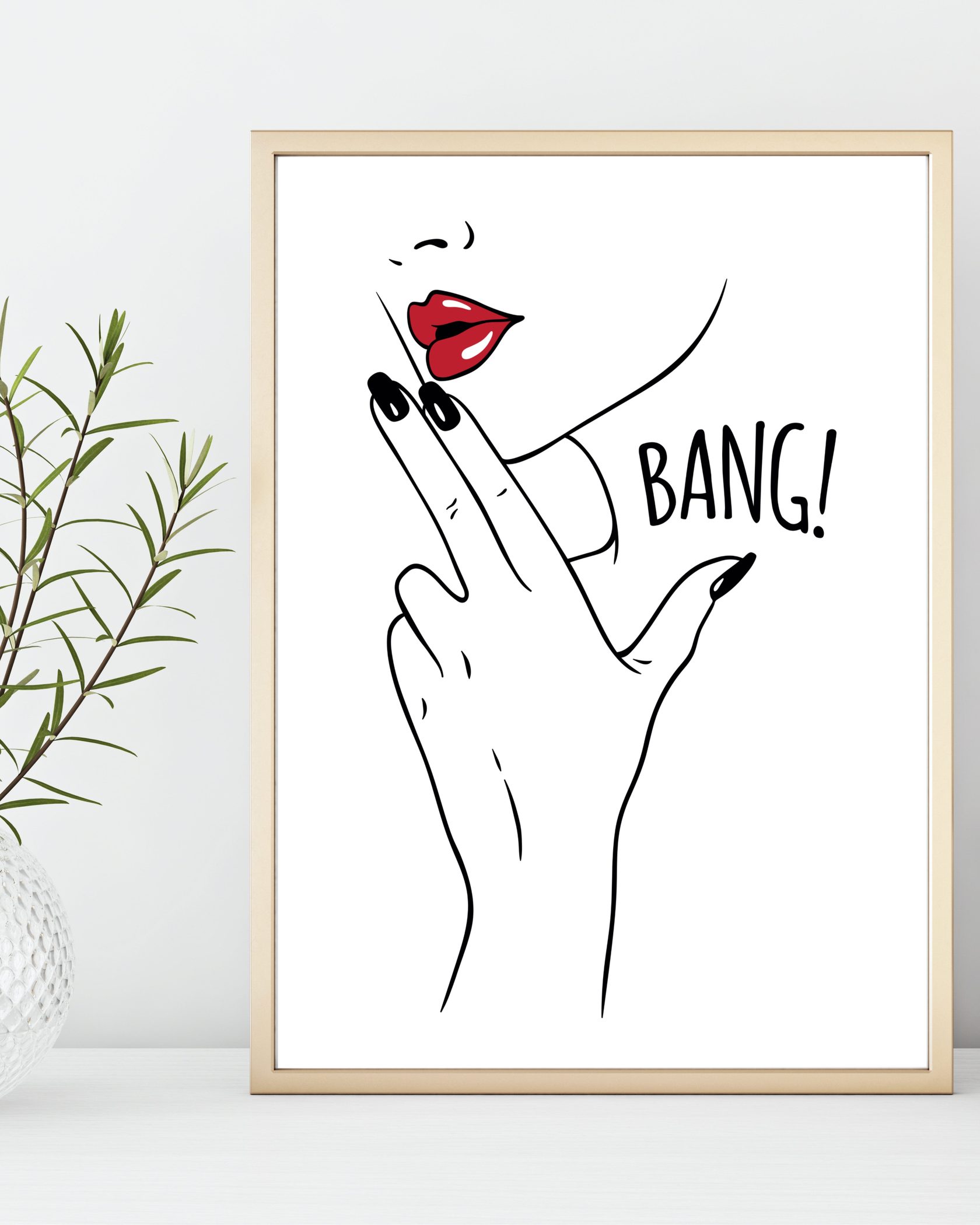 

Постер Bang bang 60х90 в рамке