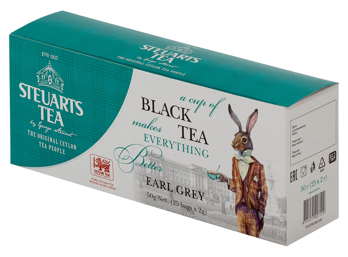 

Чай черный Steuarts black tea earl grey 25 пакетиков
