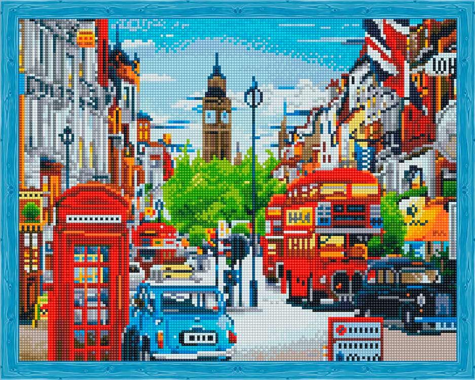 

Алмазная вышивка Цветной Улочки Лондона, 40x50 см, Улочки Лондона