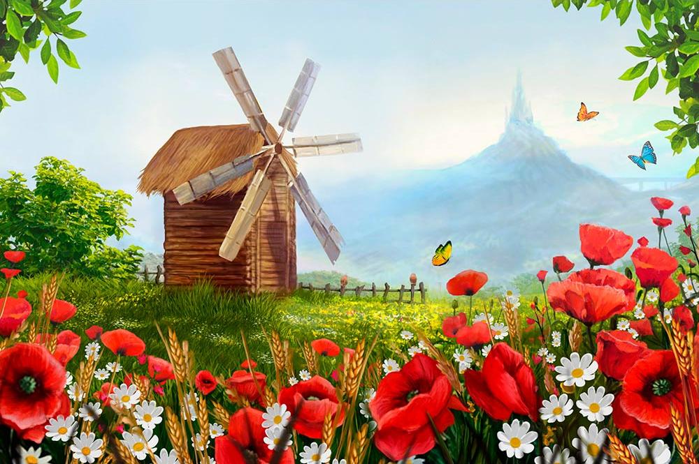 

Алмазная вышивка Алмазное Хобби Мельница, 40x60 см, Мельница
