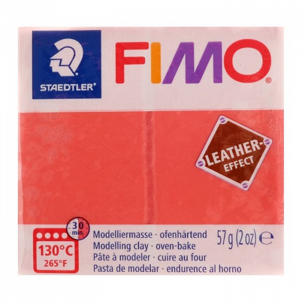 

Полимерная глина запекаемая FIMO leather-effect, 57 г, арбуз Staedtler, Красный