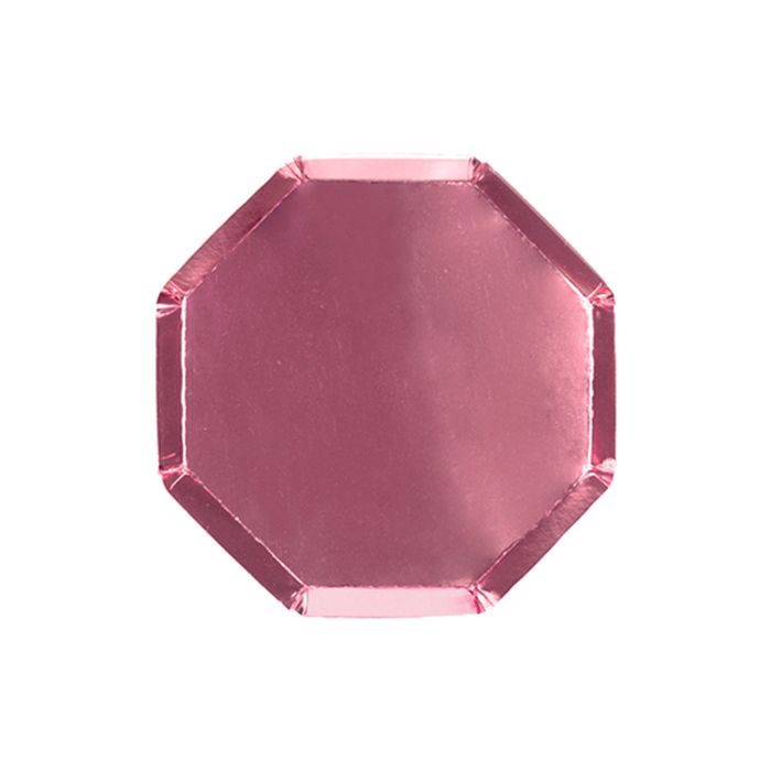 фото Тарелки розовые фольгированные basic коктейльные merimeri