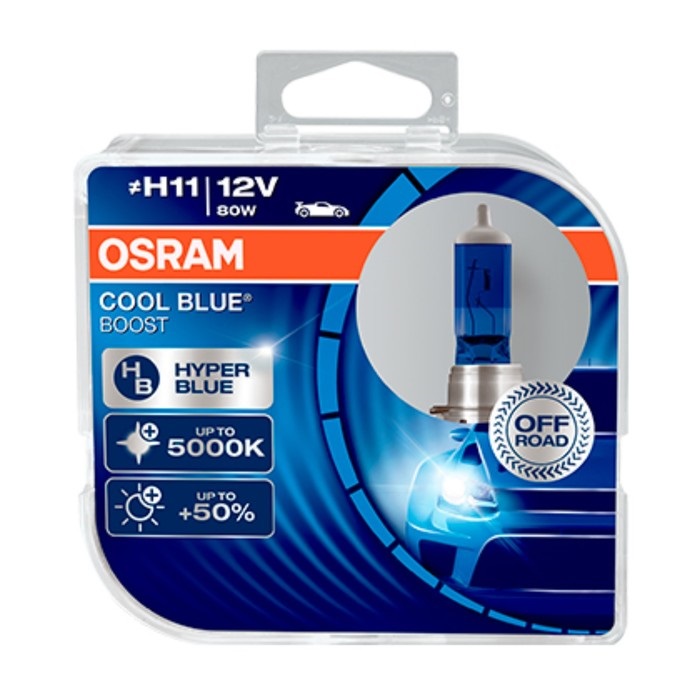 фото H11 12v (75w) лампа cool blue boost 2шт. (62211cbh -duobox) osram арт. 62211cbb-hcb