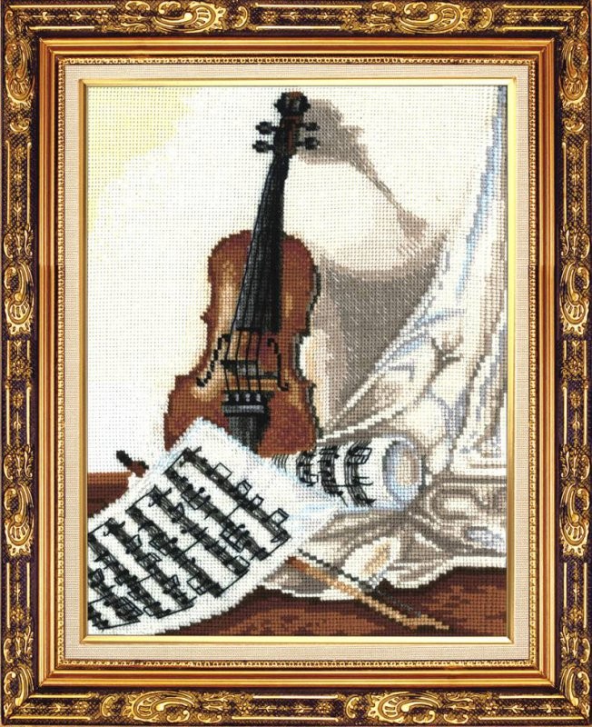 фото Набор для вышивания сделай своими руками сср.м-22 мелодия для скрипки 21х29 см