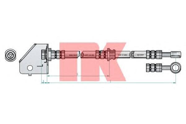 фото Шланг тормозной системы nk 853475