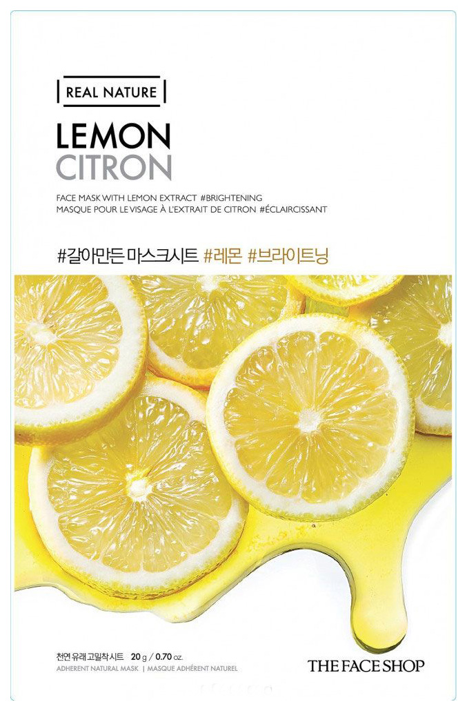 фото Маска для лица the face shop real nature lemon face mask 20 г