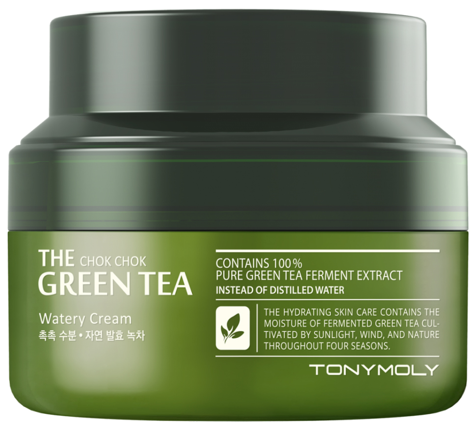Крем для лица Tony Moly The Chok Chok Green Tea Watery Cream 60 мл clarette спонж конжаковый конняку с экстрактом зелёного чая для лица