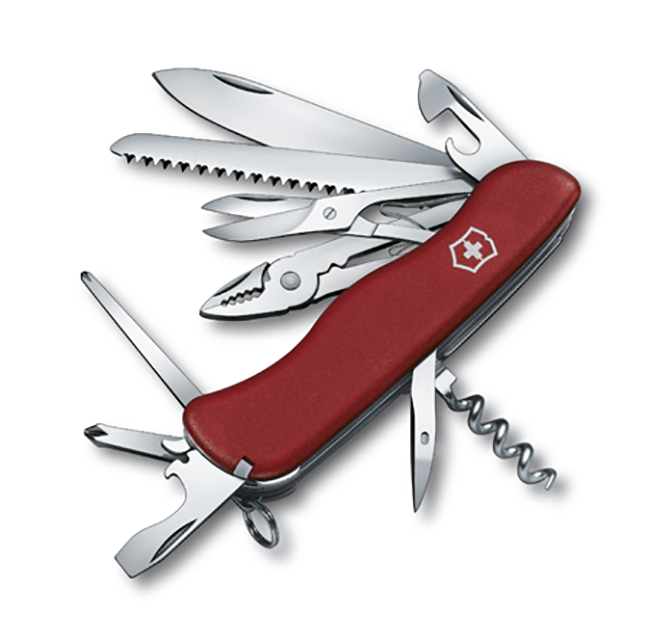 

Мультитул Victorinox Hercules 0.9043 111 мм красный, 18 функций, Hercules