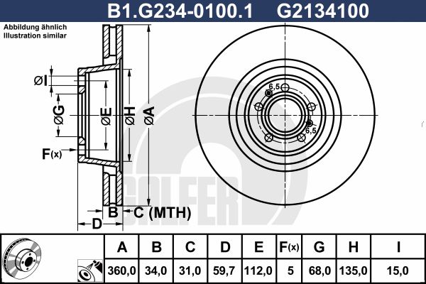 фото Тормозной диск galfer b1.g234-0100.1