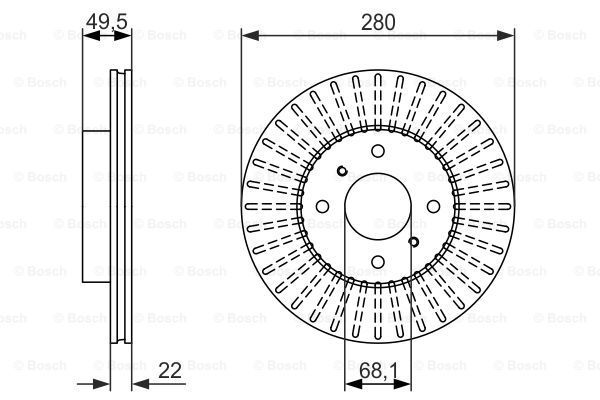 

Тормозной диск BOSCH 0986479900
