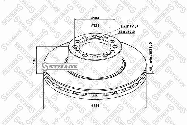 Тормозной диск Stellox 85-00815-SX