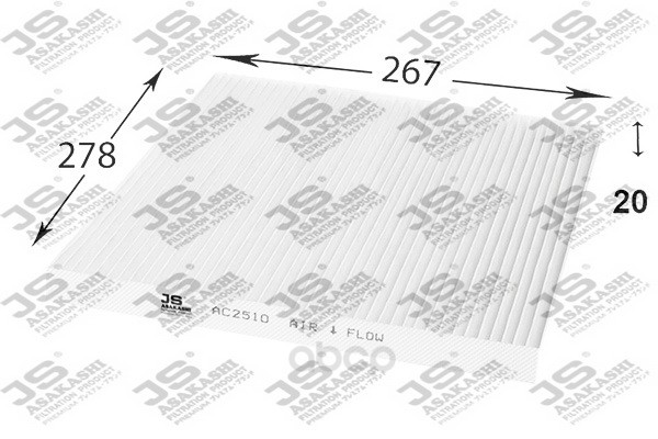 фото Фильтр воздушный салона js asakashi ac2510