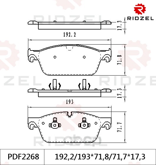 

Комплект тормозных колодок RIDZEL PDF2268